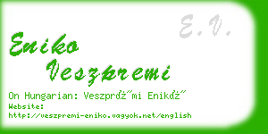 eniko veszpremi business card